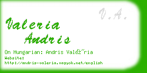 valeria andris business card